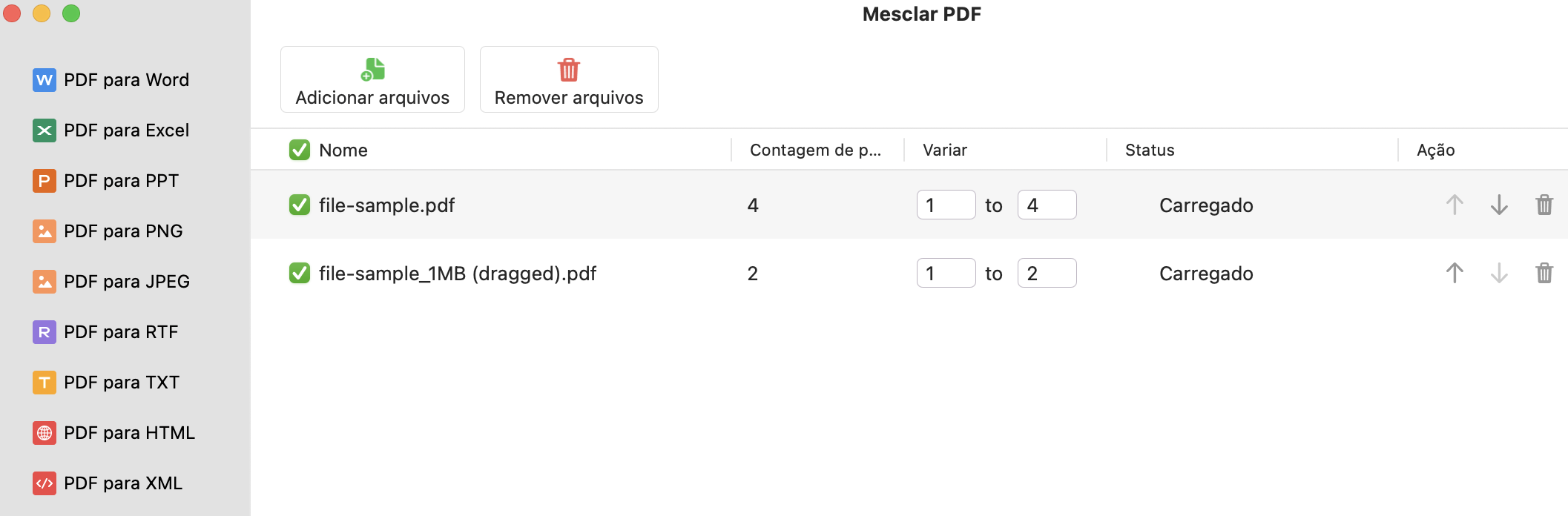Mesclar Arquivos PDF
