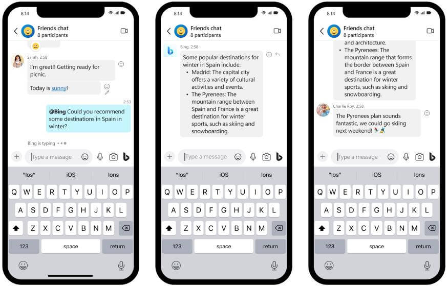 Aplicativo Bing AI Image para iPhone