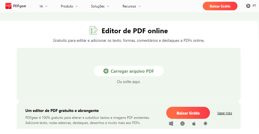 Carregar PDF no PDFgear