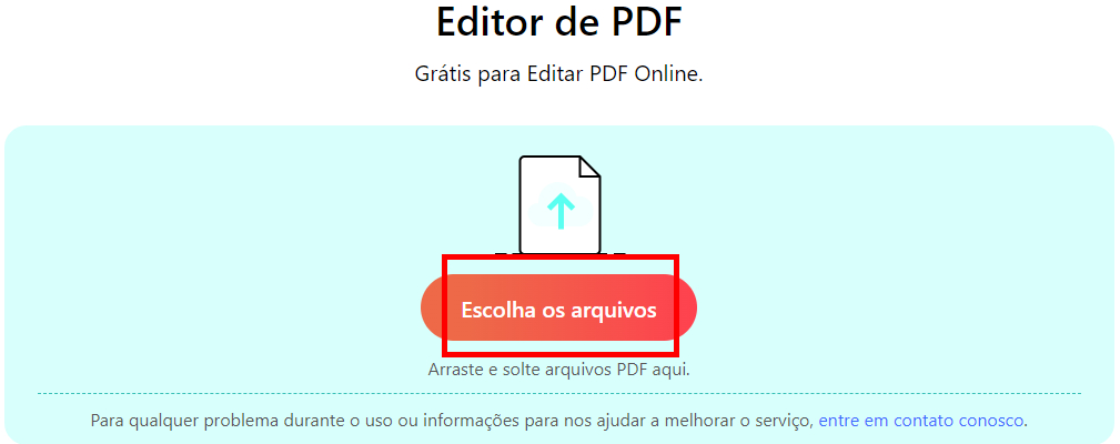 Fazer upload de um PDF Online para Assinar