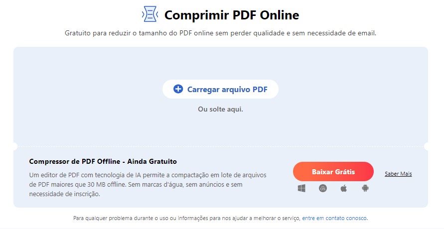 como diminuir tamanho de pdf online