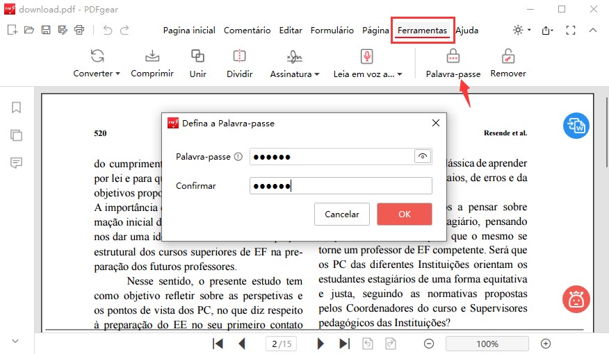 como colocar senha no pdf gratuito