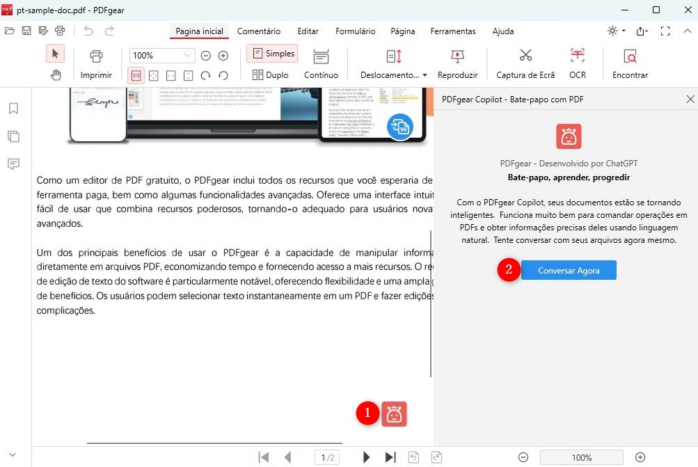 Começar a Conversar no PDFgear
