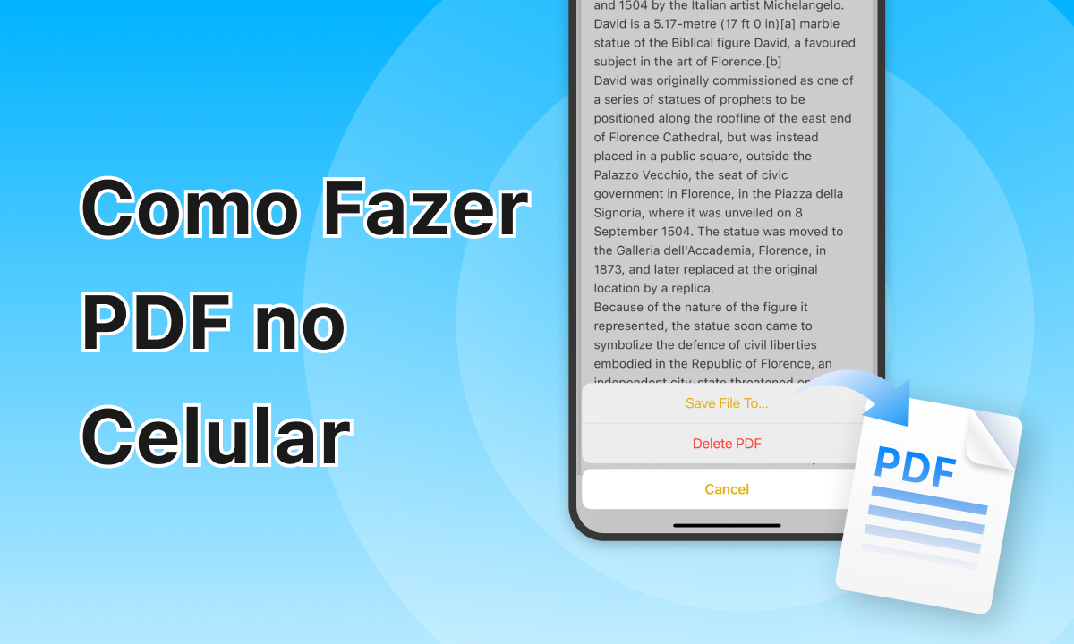 como fazer pdf no celular