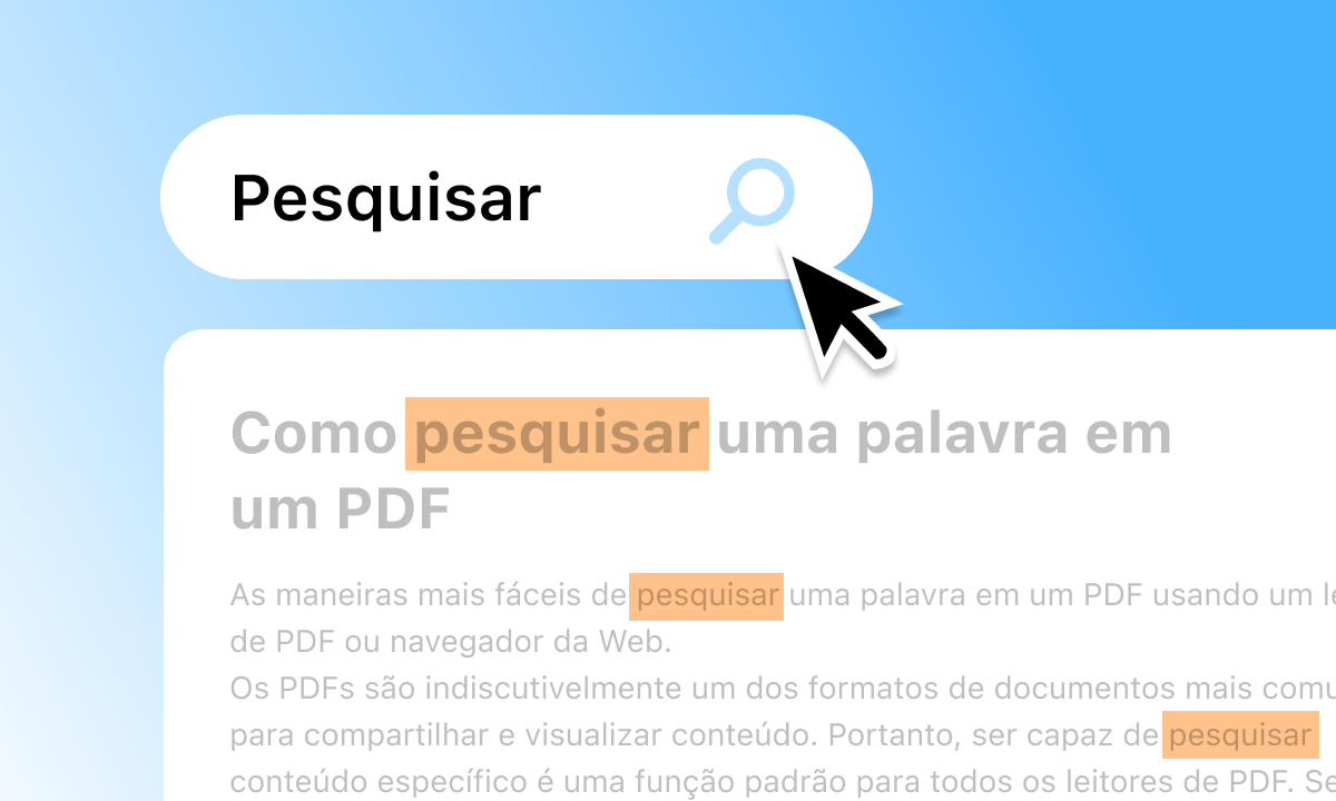 como pesquisar no pdf