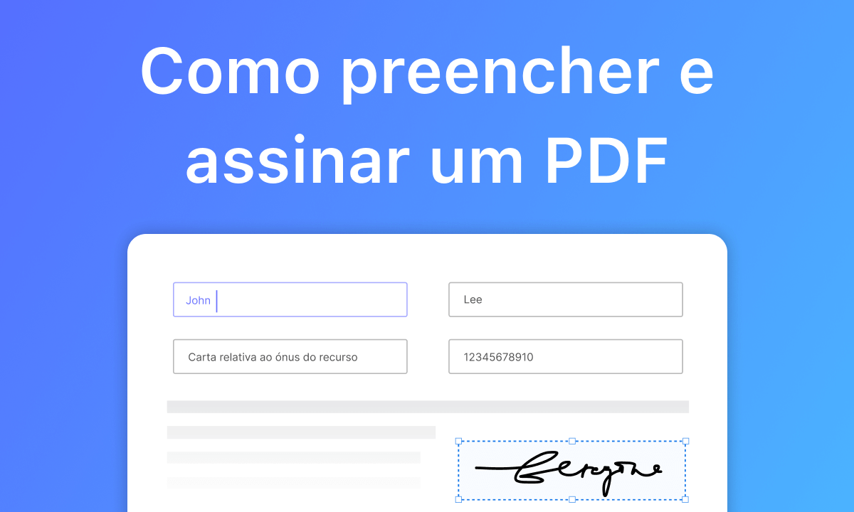 Como preencher e assinar PDFs