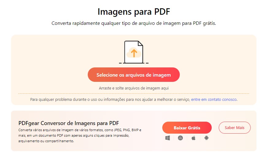 como mandar foto em pdf