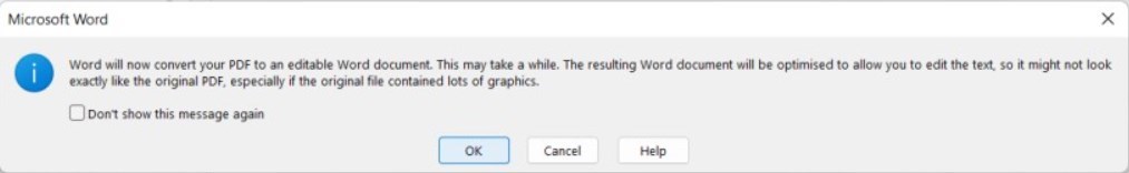 Converter PDF no Microsoft Word