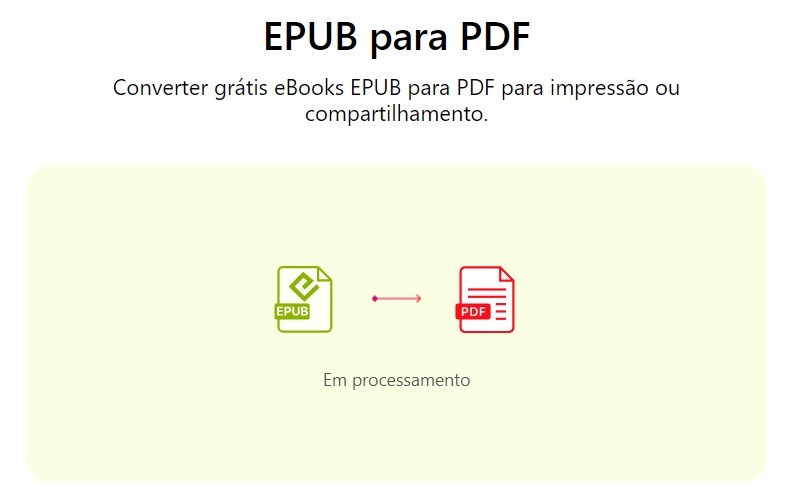 Converter EPUB em Arquivo PDF com o Conversor Online 