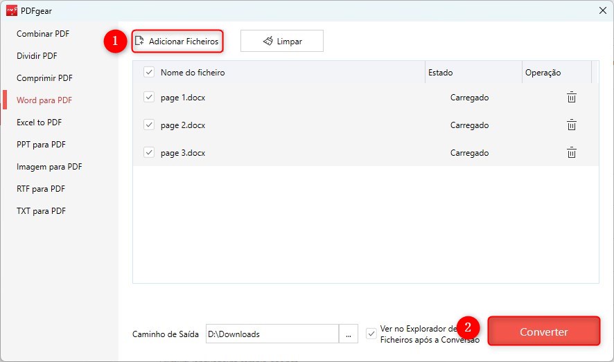 Converter Word para PDF mudando as fontes