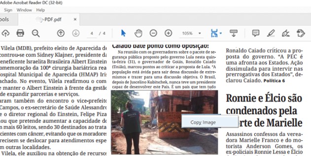 como copiar a imagem de um pdf