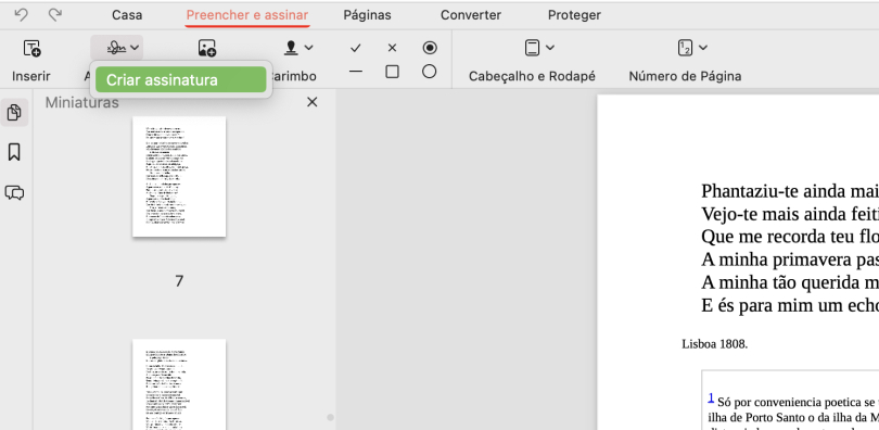 Clique em Criar Assinatura