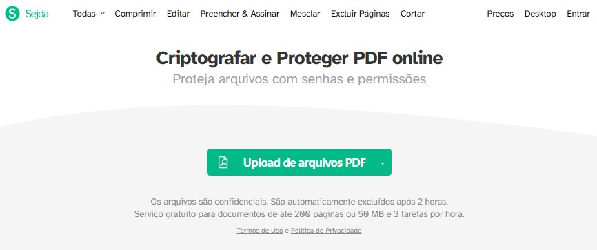 como colocar senha no pdf pelo celular