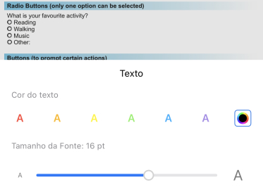 Alterar Tamanho e Cor do Texto
