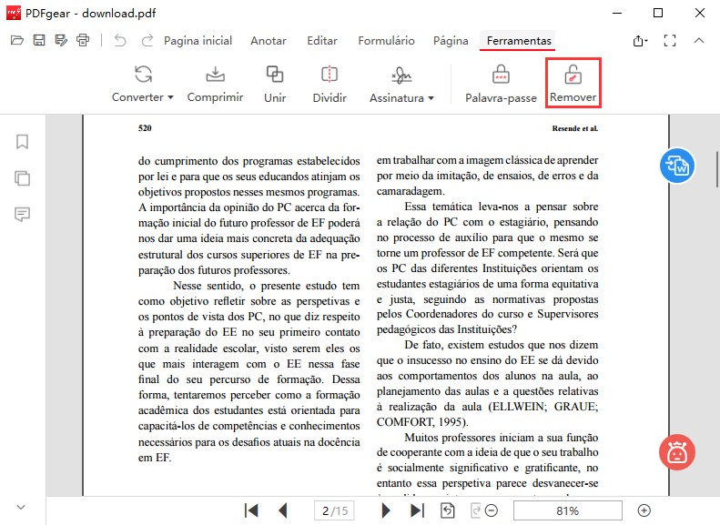 como desbloquear senha de pdf