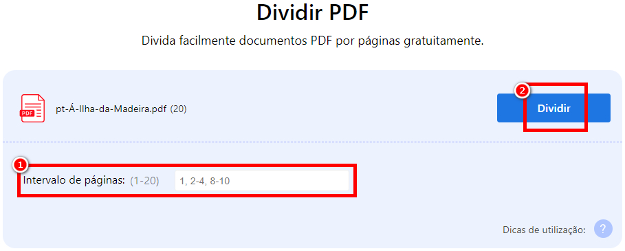 Dividir PDF no PDFgear
