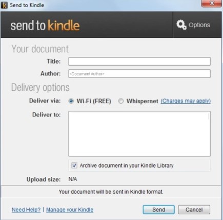 como colocar pdf no kindle