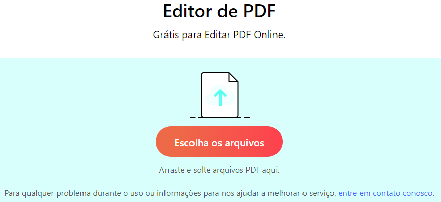 Selecione um PDF e Carregue no Editor Online PDFgear