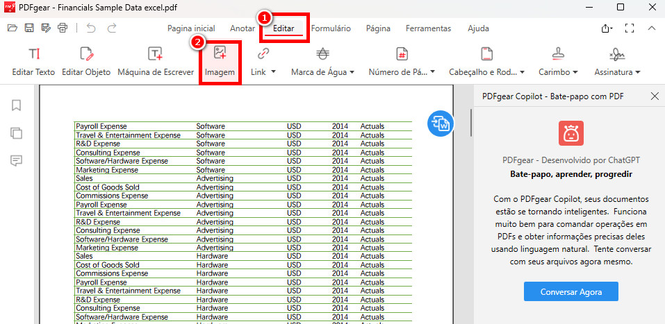 Selecione uma imagem de assinatura