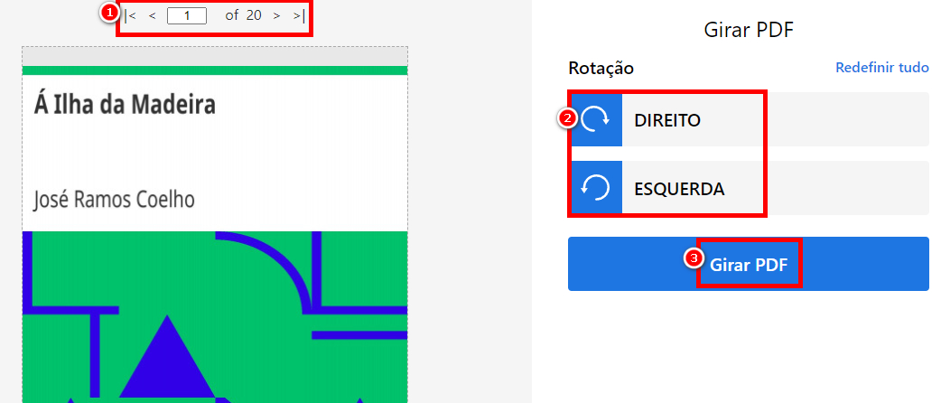 Virar PDF de Retrato para Paisagem