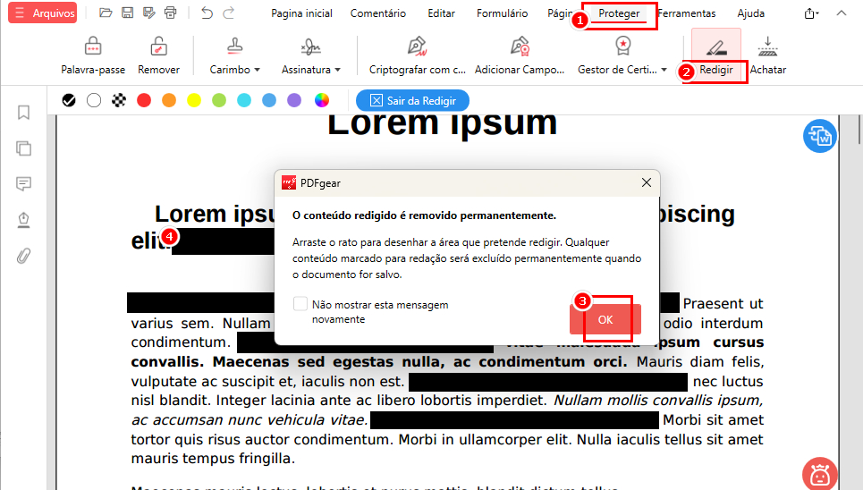 Redigir um PDF com PDFgear Gratuitamente