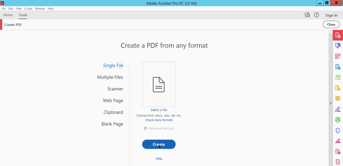 Criar PDF a partir de PDF Digitalizado no Acrobat