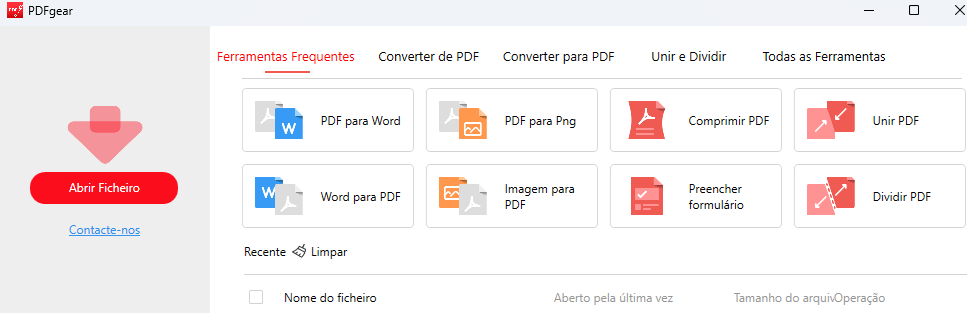 Importar PDF para o PDFgear