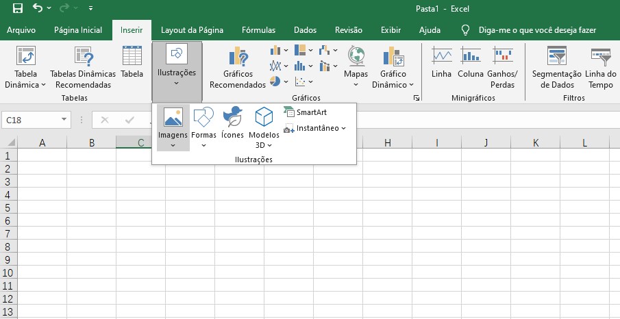 como inserir um arquivo pdf no excel