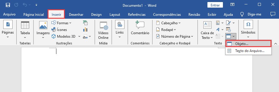 como inserir pdf no word