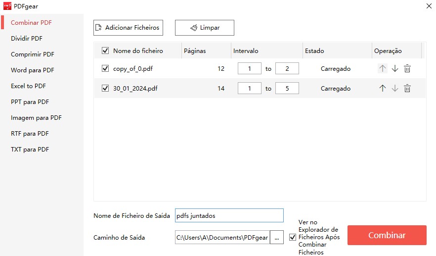 como juntar 2 pdfs em 1