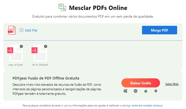 como juntar pdf em um único arquivo