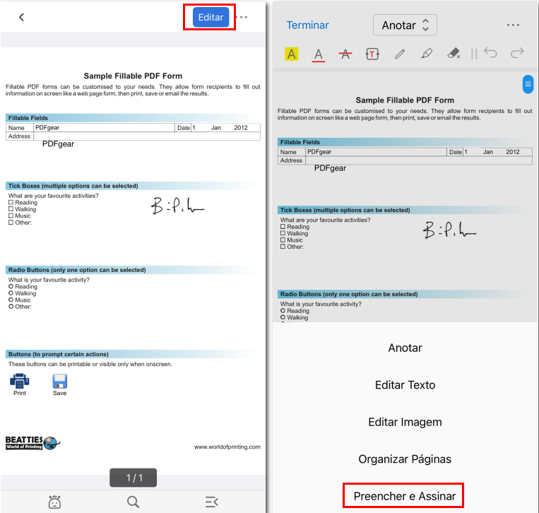 Ir para Preencher & Assinar