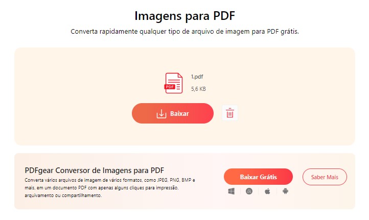 como mandar foto em pdf pelo celular