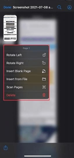 Opções de edição