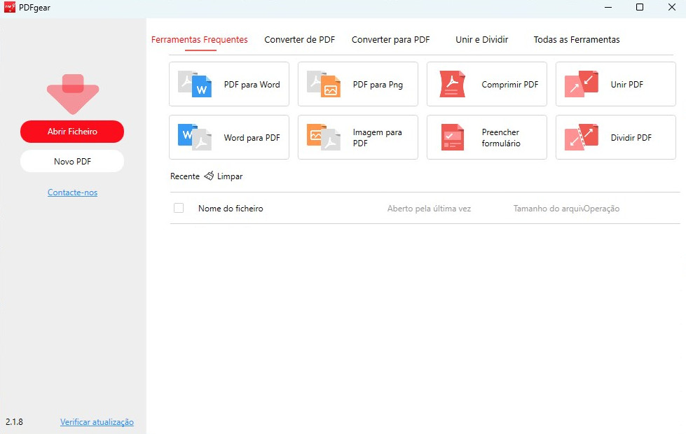 Abrir um PDF com o PDFgear