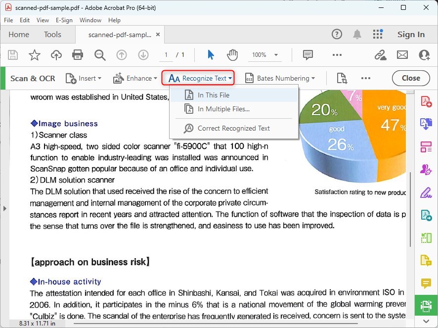 Reconhecer Todo o Texto no Adobe Acrobat DC