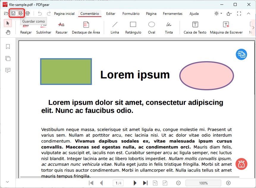Salvar o Arquivo PDF Editado