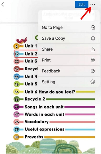 Salve o PDF de edição