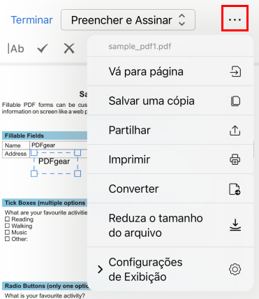 Salvar e Compartilhar o Formulário PDF