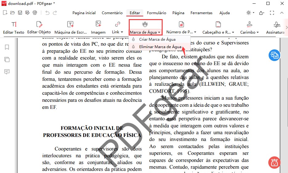 tirar marca dagua de pdf online gratis