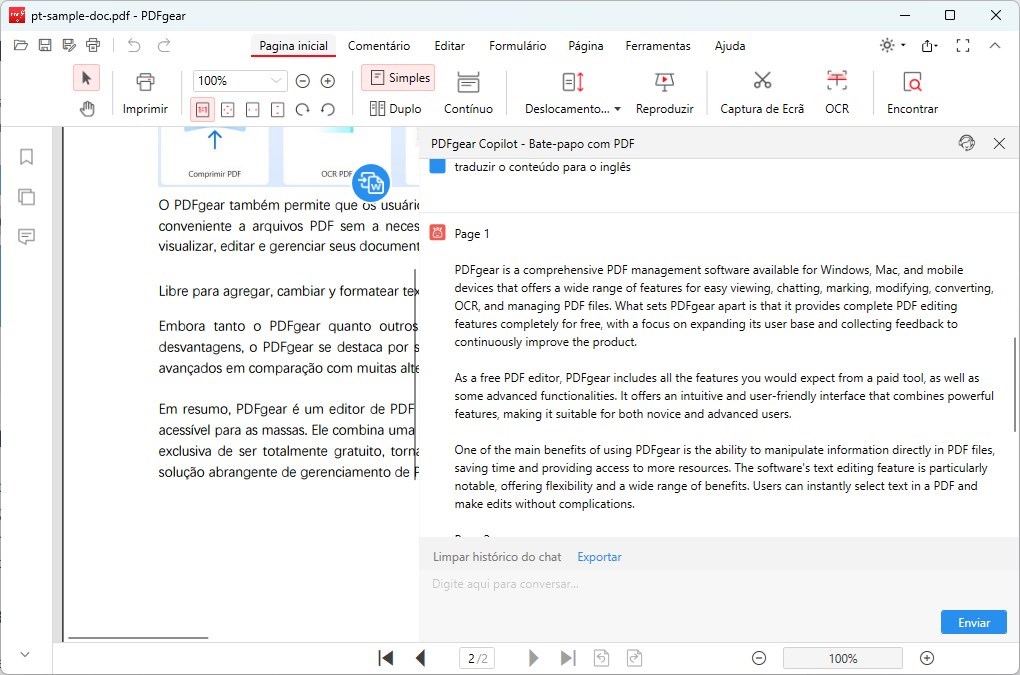 Traduzir PDF com IA Usando o PDFgear
