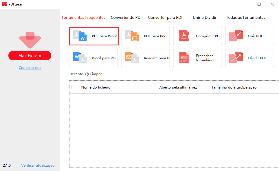 Usa o conversor de PDF em Word no PDFgear Desktop