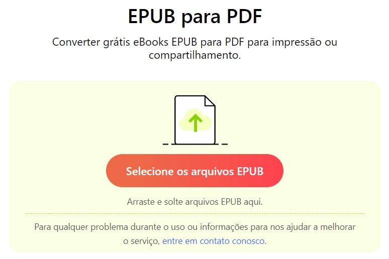 Vá para o Conversor Online de EPUB para PDF