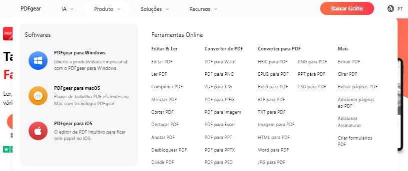 Visitar PDFgear online