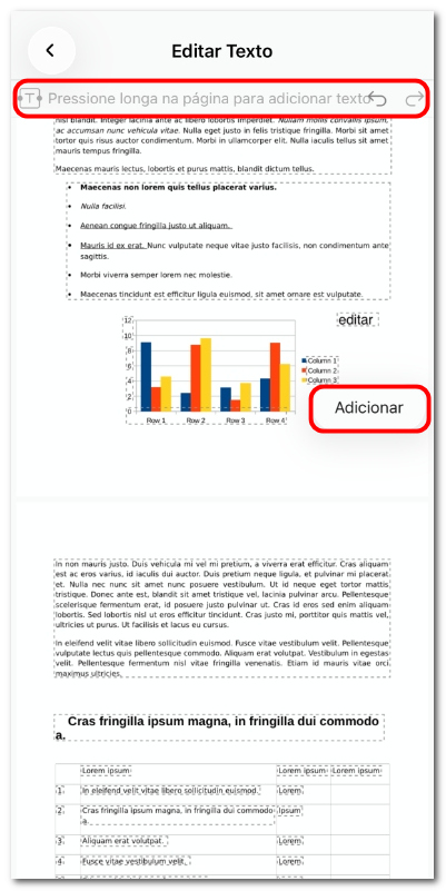 Adicionar texto ao PDF no iOS