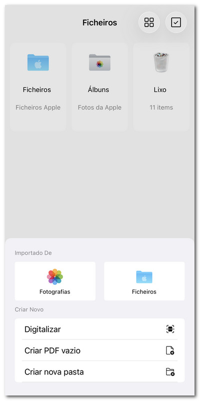 Importar arquivo para o PDFgear para iOS