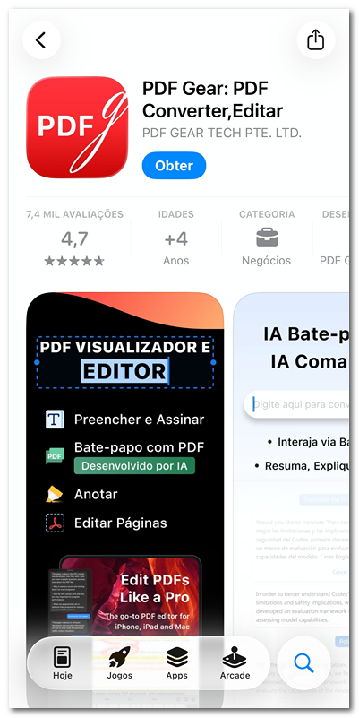 Obter o PDFgear para iOS