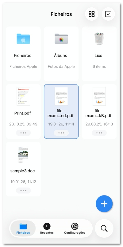 Verificar o arquivo PDF com tamanho reduzido