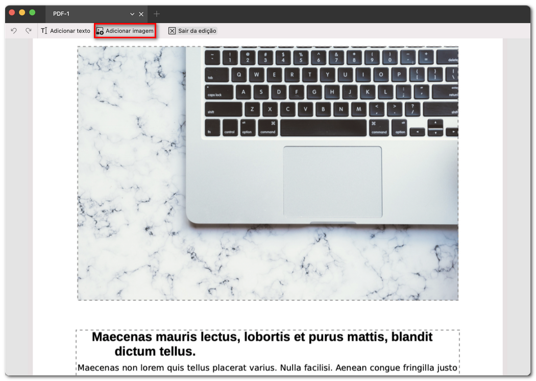 Adicionar uma imagem ao PDF