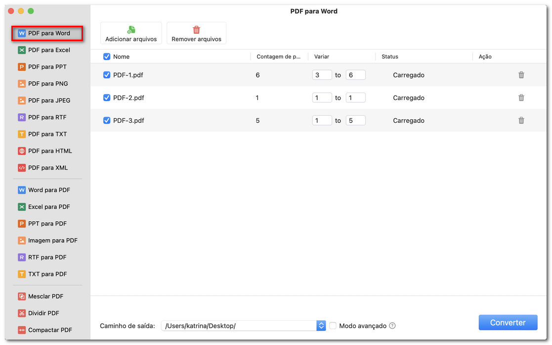 Converter um PDF para o formato Word
